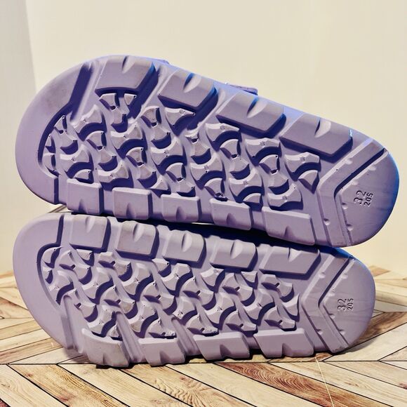 Birkenstock Mogami Kids 1 Icy Purple Fog Birko-Flor Sandals Back Strap Buckles - Picture 5 of 7